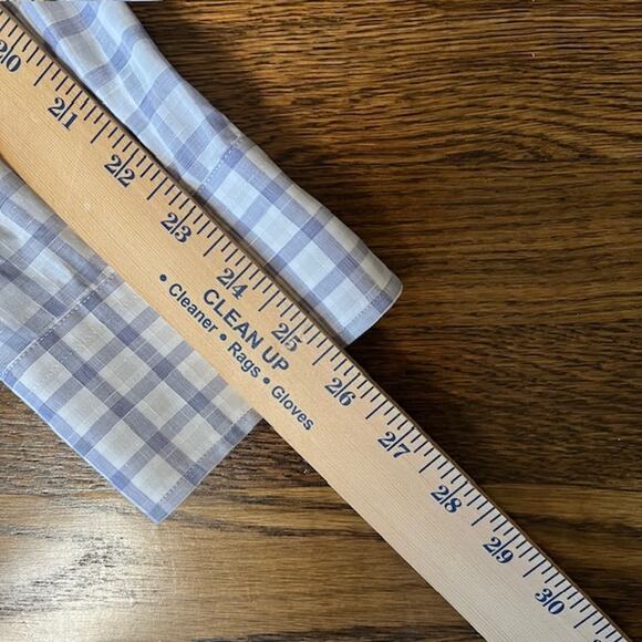 Gitman Bros Long Sleeve Button Up Shirt Mens XXL Blue White Check Cotton USA - Picture 5 of 8